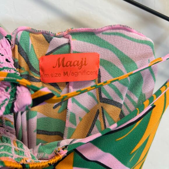 MAAJI Yellowstone Magnific Tropical Resort Vibes Cover-up Maxi Dress Size M - Picture 4 of 10